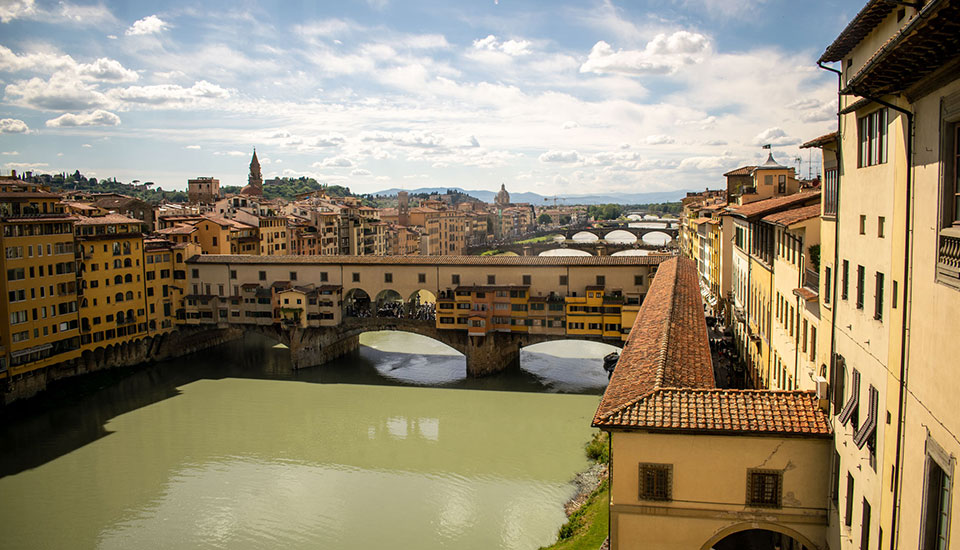 View of the city from Uffizi Florence 