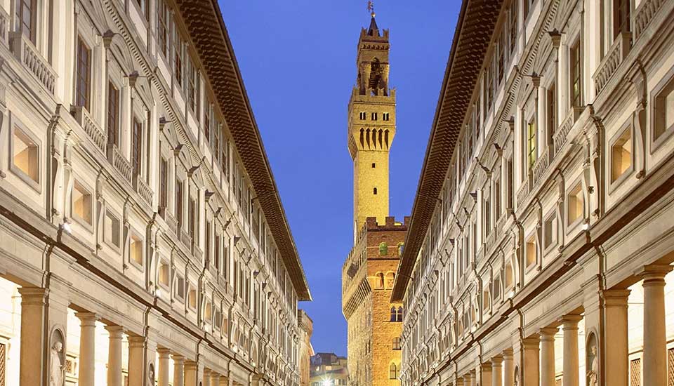 Galleria degli uffizi notte